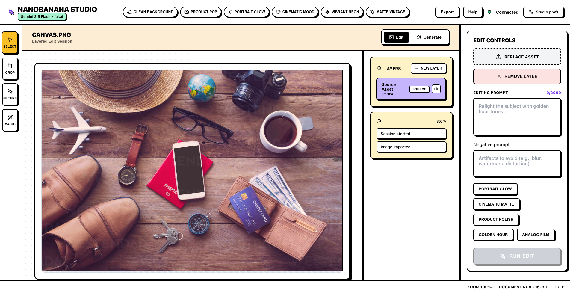 NanoBanana Studio interface